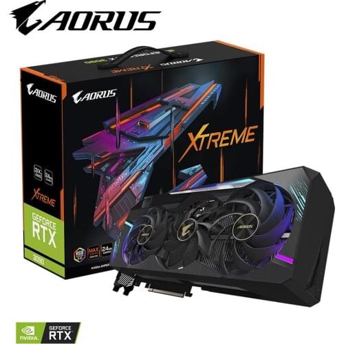 Brand New GIGABYTE AORUS GeForce RTX 3090 XTREME 24G GDDR6X 384Bit PCI-E4.0 E-Sports Gaming Graphics Card RTX3090 Video Card