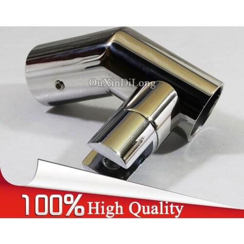 High Quality 2PCS 304 Stainless Steel Shower Bathroom Pipe Fittings Glass Clamps Clips 25mm Pipe 135 Degree Elbow Pipe Connector