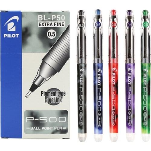 Japan Pilot BL-P50 Gel Pen Set 0.5mm Extra Fine Ball Point Pens Smooth Writing Color Pigment Gel Ink Office School Stationery