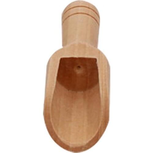 1Pcs Natural Wooden Kitchen Herb Powder Rice Spice Salt Sugar Flour Spoon Scoop Cooking Baking Tools Kitchen Wood Spoons