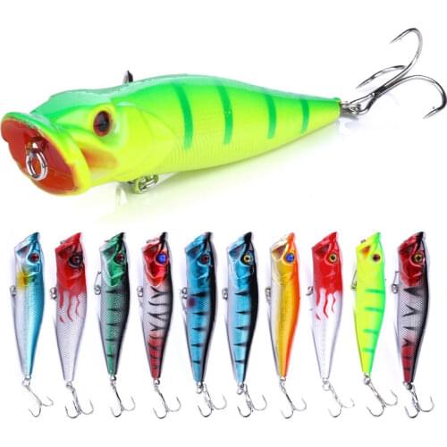 1PCS Fishing Lures Popper Hard Bait Swimbait 9cm 12g Fishing Tackle