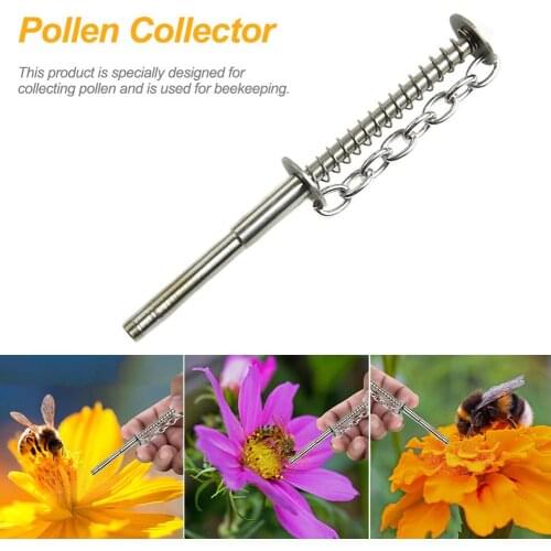 1pcs Stainless Steel Bee Pollen Grip Sucking Collector Tool Bee Pollen Collector Bee Beehive Equipment Beekeeping Tool 40a