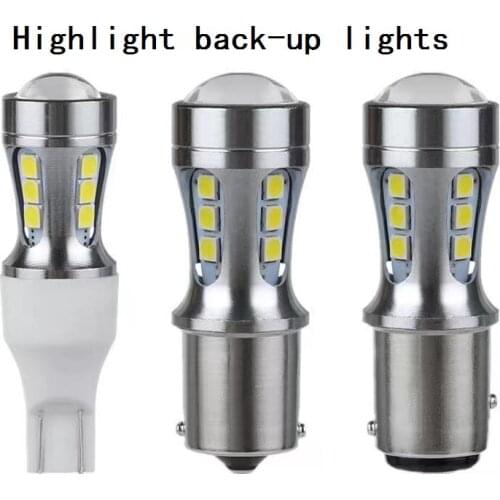 2pcs 1156 LED BA15S P21W bay15s 1157 T15 18 Led 3030 Chips 6000K Brake Lights Reverse Lamp DRL Car Tail Bulb