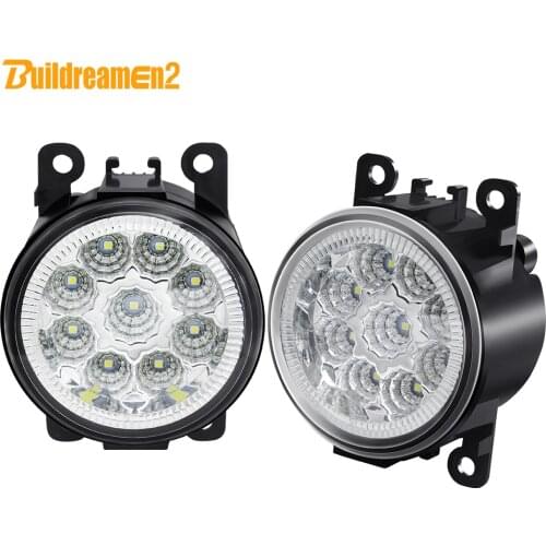 2 Pieces Car Fog Light Assembly LED Daytime Running Lamp DRL 12V For Renault Clio Duster Trafic Megane Twingo Kadja Scenic Lodgy