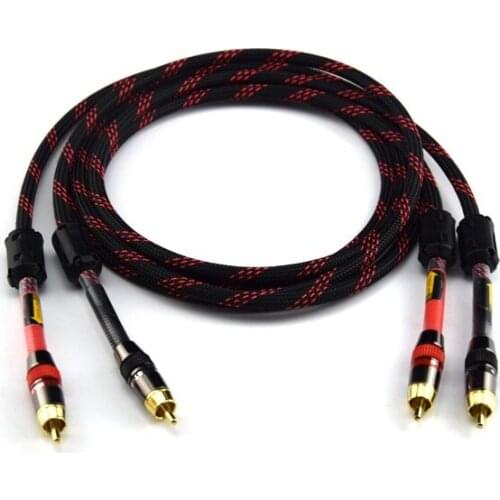 2020 New Quality Hifi 4N OFC 2RCA Cable Hi-end Male to Male DVD Player Amplifier Interconnect Audio RCA Cable
