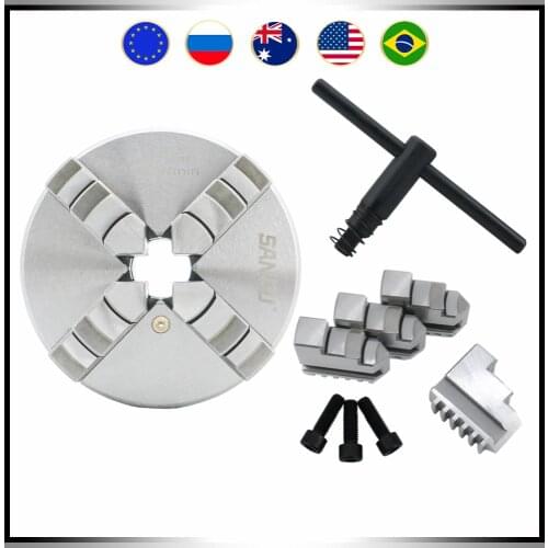 Sanou K12 4-jaws chuck diameter 80mm 100mm 125mm 130mm 160mm 200mm 250mm 320mm 400mm 500mm for CNC