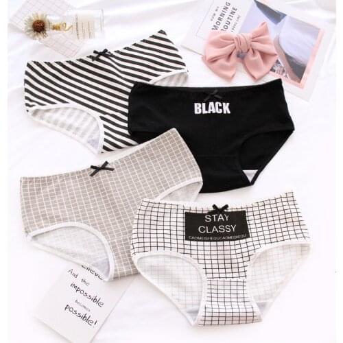 4PCS/LOT Children 10-14Yrs Girls Cotton Panty Comfortable And Breathable Underwear Pants Free Size Suitable For 30-40KGS