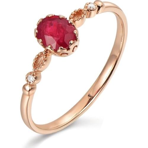 925 Sterling Silver Ring Ruby Red Stone Engagement Romantic Design Wedding Brial Ring for Women Classic Fine Jewelry rings gold
