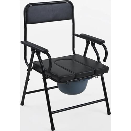 Household portable toilet camping for the elderly reinforced folding adult commode pregnant women convenient stool chair