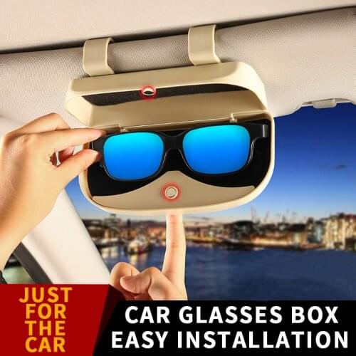 Car Sunglasses Case Sunglasses Box Sunglasses Holder for Audi Benz Honda Hyundai Land Rover Toyota Buick VW BMW Lexus for car