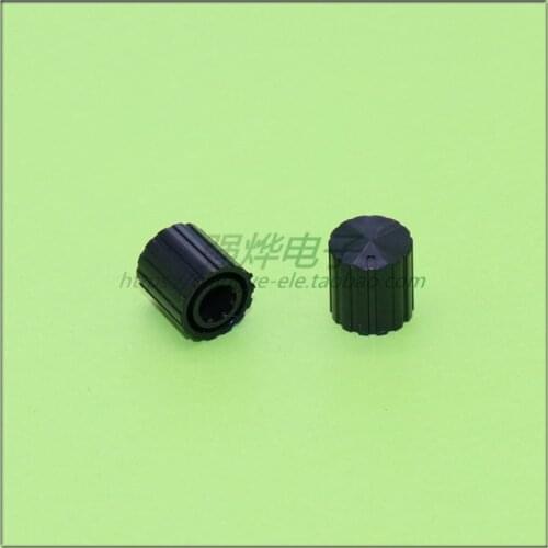 10 pieces 12MM*12.3MM black plastic knob potentiometer knob speed control knob flower shaft inner hole 6MM