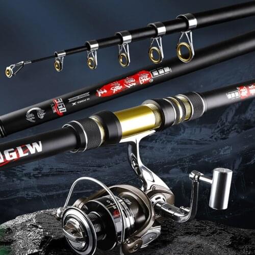 Black violent casting pole 2.1m 2.7m 3.6m 3.9m 4.5m long shot carp fishing rod movable reel seat spinning fishing rod
