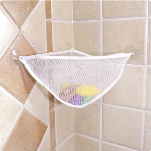 Baby Bathroom Mesh Bag Child Bath Toy Storage Bag Net Suction Cup Baskets Wall Mesh Bag with Suction Cup