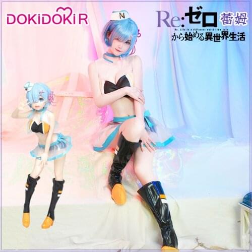 DokiDoki-R Anime Re Zero Cosplay Rem CAMPAIGN GIRL VER Costume Women Re Life in a different world from zero Rem Cosplay Costume