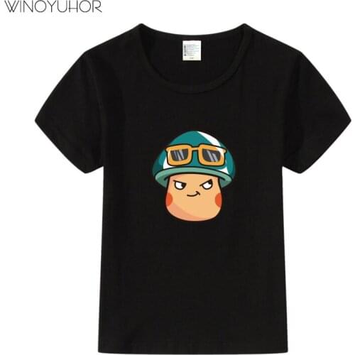 Boys Mushroom T Shirt Cotton Tee Top Kids Summer Casual Short Sleeves Cool Shirt Funny Cartoon Print T Shirts Children
