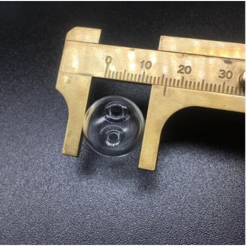 50pcs/lot 16mm dia. round ball glass globes bubble with double hole wishing glass vial pendant locket jewelry necklace findings