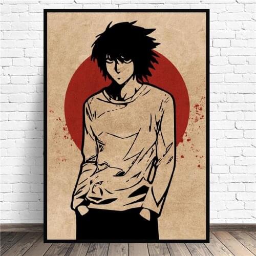 L Death Note Anime Art Print Wall Poster Living Room Decoration No Frame