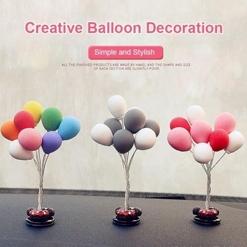 Car Decorations Car Interior Supplies Dashboard Colorful Rainbow Balloons Cartoon Animal Accessories