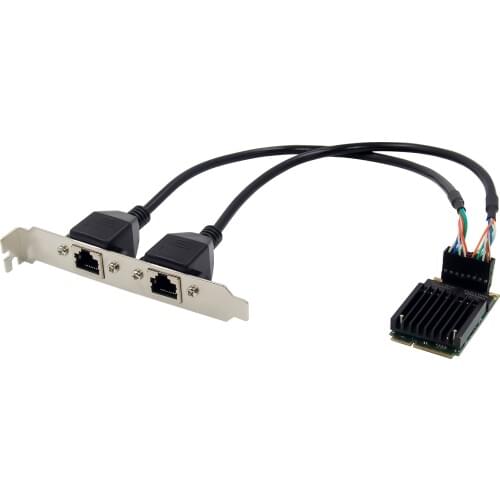 MINI PCIE to dual Gigabit Ethernet mpcie to 2 ports 100/1000M lan card inter Chipset INTEL 82583+AMS1182E