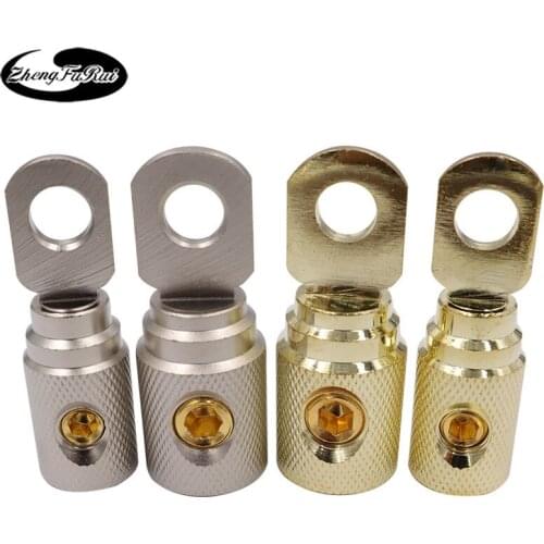 Car audio modified wire, high-quality pure copper gold-plated, welding-free high-power connector