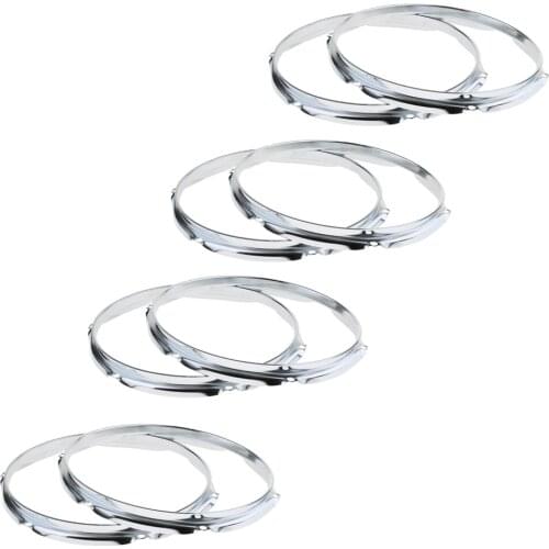Pack of 8 10inch Tom Drum Hoop Rim DIY Percussion Instrument Accessory