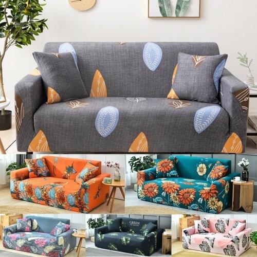 Tropic Leaves stretch sofa covers for living room elastic spandex slipcover sectional corner sofa covers 2/3-seater Couch Cover