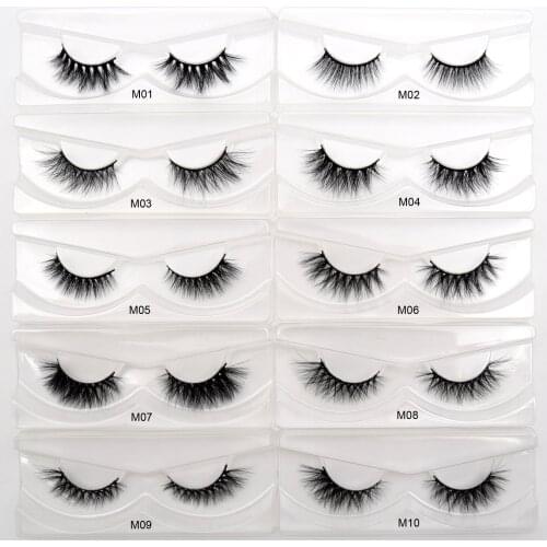 Visofree New Arrival handmade Mink Eyelashes Eyelashes for small eyes Cruelty Soft Dramatic Eye lashes Makeup M51-M63