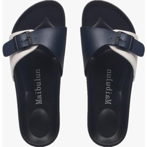 COSMAGIC 2021 New Summer Women Slipper Fashion Casual Beach Buckle Non-slip Outside Slip on Slides Shoe