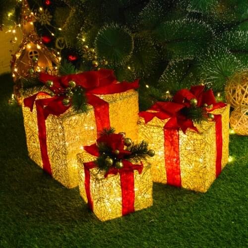 2022 New Home Decoration Christmas Boxes LED Night Light 2022 New Year Party Decoration Home Christmas Decoration Accessories