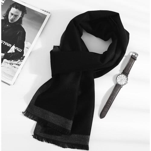 Popular Chinese quality Silk Autumn and Winter Man lattice Business affairs Scarf man High-grade silk Cashmere Keep warm Collar