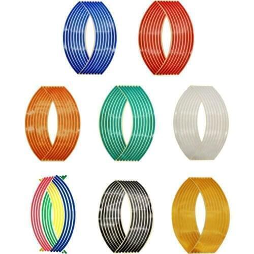 Reflecterende Velg Tape Strips Wiel Stickers En Decals Case Voor 18 "Fiets Motorfiets Auto Tape 8 Kleuren