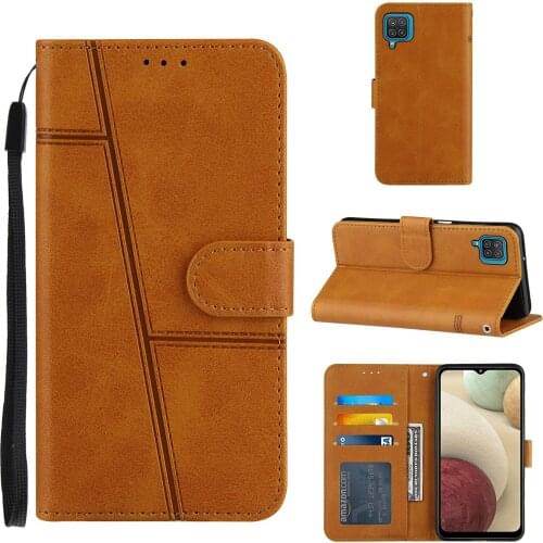 Retro Vintage PU Leather Card Slot Pocket Shockproof Phone Case for Samsung Galaxy A12 Kickstand Cover Photo Frame