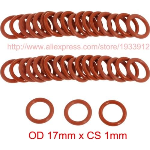 OD 17mm x CS 1mm silicone o-ring o ring oring sealing rings rubber grommet