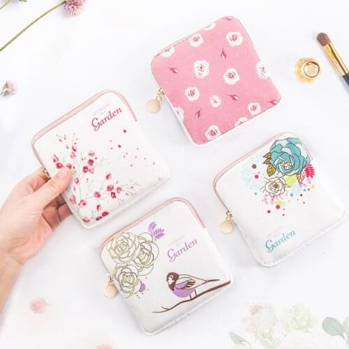 Sanitary Napkin Bag Brief Cotton Sanitary Towel Storage Bag Travel Bags Woman Towel Holder Pouch Cosmetic Organizer Case Girl