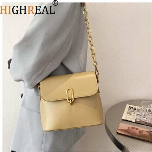 HIGHREAL Casual Bucket Women Shoulder Crossbody Messenger Bags New Brand Handbags Ladies Female Purses and Luxury Designer