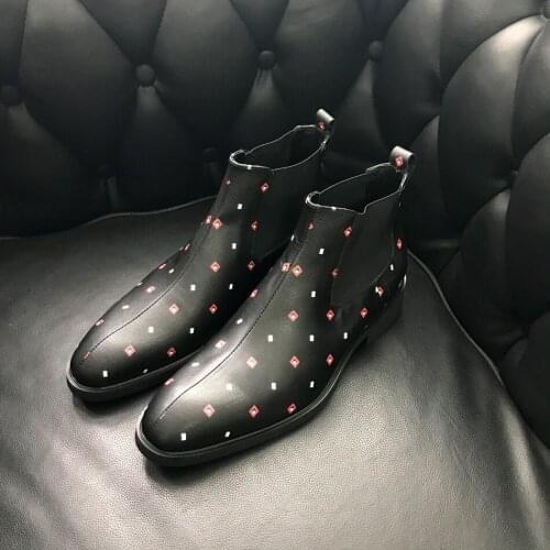 Top Quality Cow leather Mens Single Boots Fall Winter Chelsea Boot Rome Style Hot