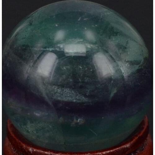1.2") 30MM Natural Gemstone Fluorite Sphere Crystal Globe Ball Chakra Healing Reiki Stone Carving Crafts,Minerals