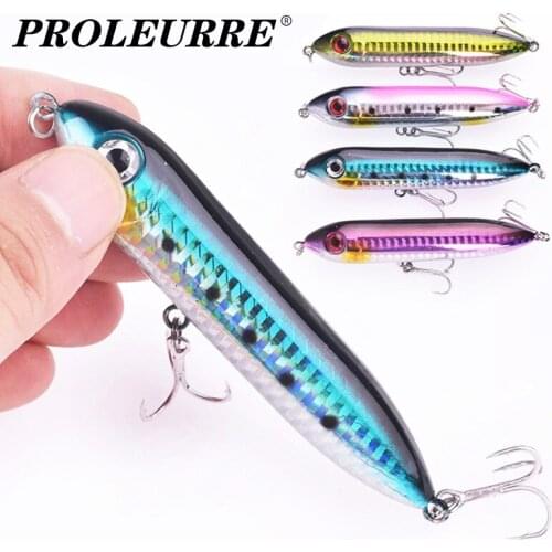 1pcs Bullet Pencil Wobblers Fishing Lures 9cm 12g Topwater Swimbait Artificial Hard Bait Rattle Sound Walking Bass Pesca Tackle