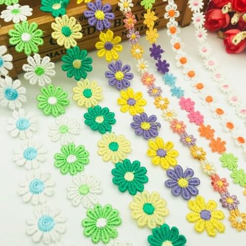 15Yards Various Color Venice Venise Flower Lace Edge Trim Ribbon for Wedding Applique DIY Sewing Crafts Free Shipping