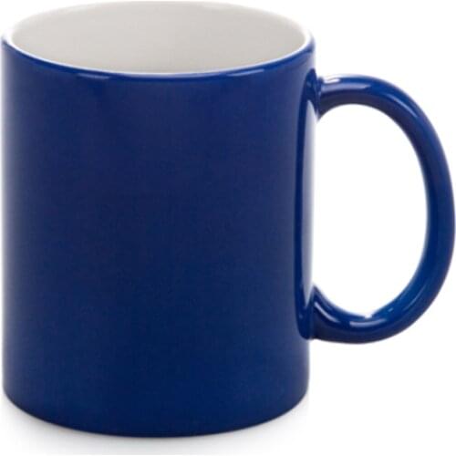 2Pcs/lot Mugs 11 oz Oeramic Water Cup Sublimation Blank Milk Cup Color Change Coating Custom Taza Magic Coffee Cup Blue