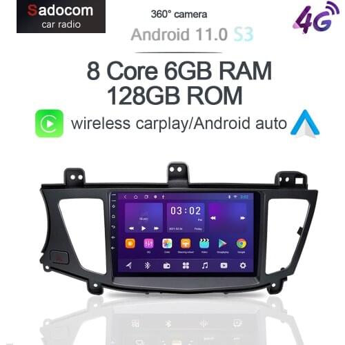 360 Panoramic Camera Carplay 6G+128G Android 10.0 Car DVD Player GPS WIFI Bluetooth 5.0 RDS Radio For Kia Cadenza/K7 2011-2012