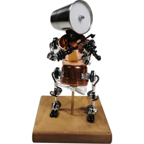 3D Metal Puzzle Robot Violin Model Kit Handmade Assembled Crafts For Home Decor DIY Science Models Kits Creative Gift Kids Gifts