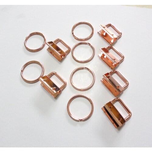 50Sets 1" 25mm Key Fob Hardware For Keychain Split Ring Wrist Wristlets