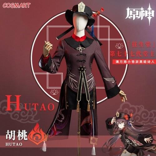 Anime Genshin Impact Cosplay HuTao Costume Game Suit Uniform Hu Tao Halloween Party Outfit For Women Girls New 2021
