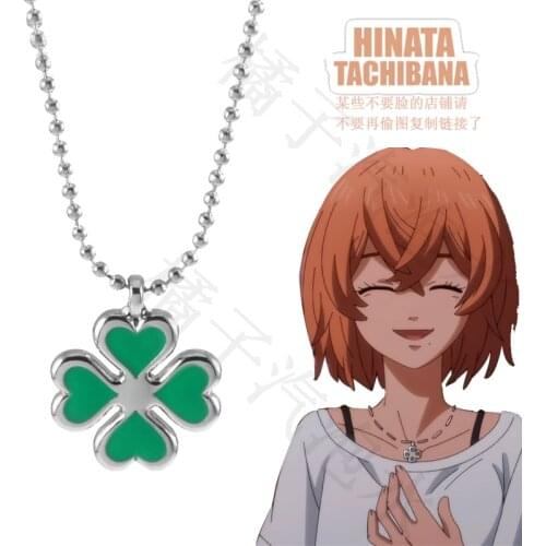 Anime Necklace Tokyo Revengers Tachibana Hinata Alloy Pendant Clavicle Chain Choker Neck Ring Cosplay Accessories Classic Gift