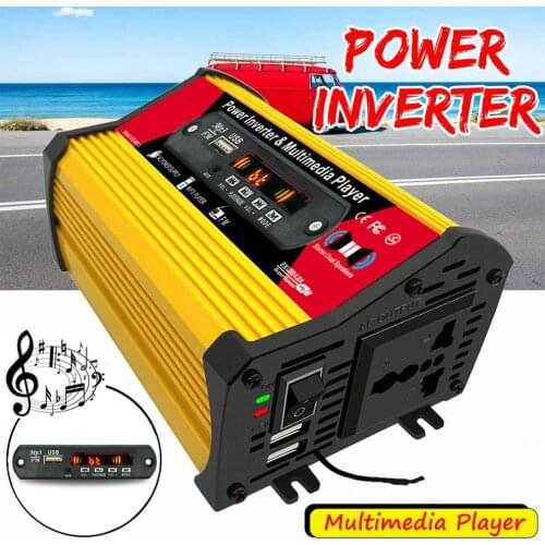 Car Inverter Power Supply 300W With Multimedia Player MP3 Music Radio Built-in Media Player Durable Radio