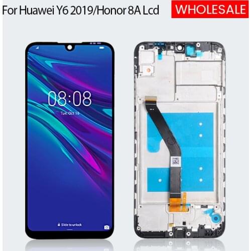 1Pcs For Huawei Y6 2019 Lcd Touch Screen Digitizer Assembly Y6 Prime 2019 Y6 Pro 2019 Display With Frame Repair Parts