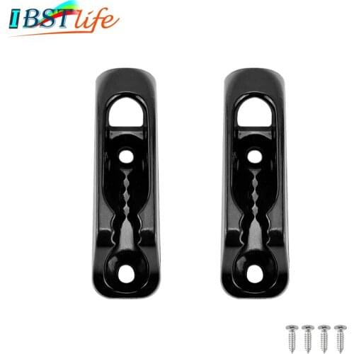 2X Black Nylon Jam Cleat Self-lock Rope Cord Tensioner Runner for Outdoor Safety Canoeing Kayak Surfing Boat Accessories