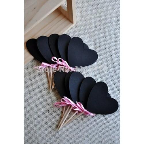 Cheap Bachelorette Party Decorations - Heart Cupcake Toppers Picks- Birthday, Cupcake Topper, wedding party cake topper