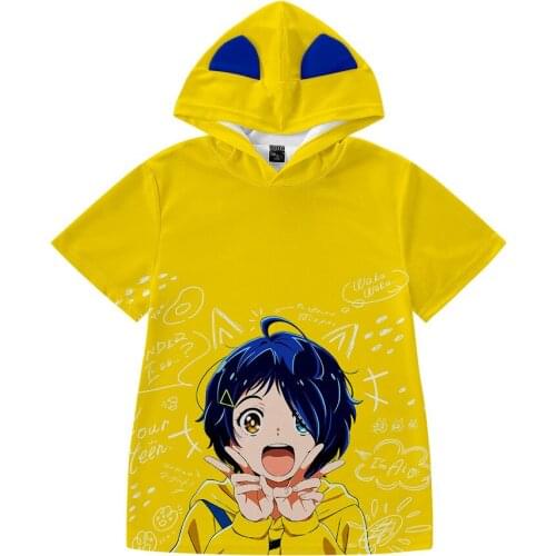 Summer Wonder Egg Priority Children Boys Girls T shirt 3D Anime Cartoons Printed Short Sleeves hoodie T-Shirt 2 To 14 Years Old